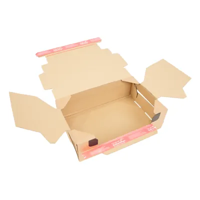 Carton d'expédition sécurisés aller retour Brun Format S 28,2x19,1x9cm - Boîte carton - Lot de 10 - Cartons d'expédition, Boîtes carton-4