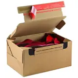 Carton d'expédition sécurisés aller retour Brun Format S 28,2x19,1x9cm - Boîte carton - Lot de 10