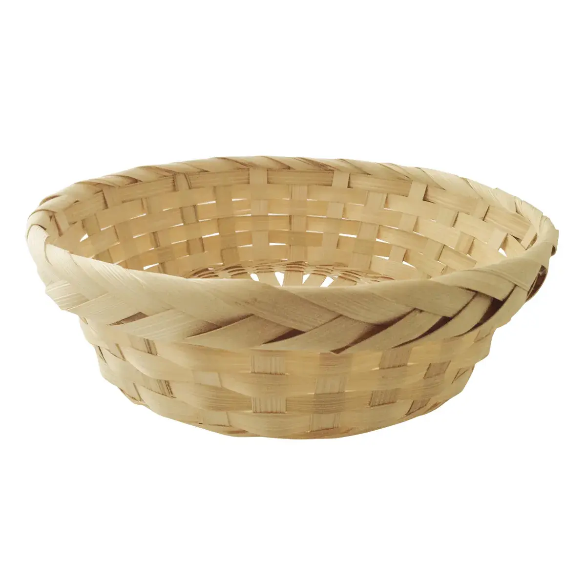 Corbeille bambou ronde naturel ø 23,5 x 7 cm, paquet de 10 - Corbeilles bambou