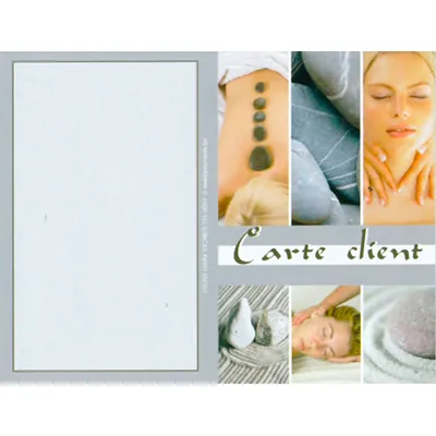 Carte fidélité client pour SPA, instituts de beauté et salons de coiffure 8,5 x 5,5 cm - Lot de 100 - Bons cadeaux-3