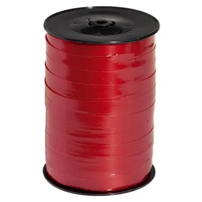 Bolduc rouge laqué Laqu'Éclat 10 mm x 225 m – Ruban cadeau rouge brillant frisable - Bolducs unis