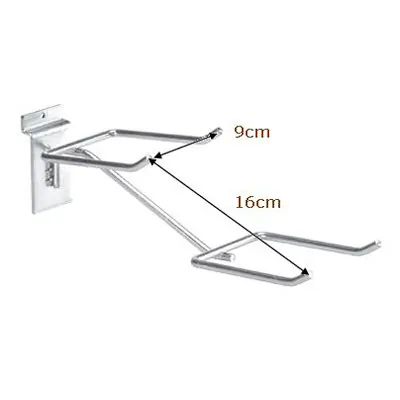 Broche simple pour panneau rainuré 4 x L 10 cm - Métal - Chromé - Broches simples pour panneaux rainurés-4