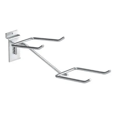Broche simple pour panneau rainuré 4 x L 10 cm - Métal - Chromé - Broches simples pour panneaux rainurés