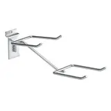 Broche simple pour panneau rainuré 4 x L 10 cm - Métal - Chromé - Broches simples pour panneaux rainurés