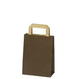 Sacs cabas kraft  - Sacs kraft couleur poignées plates