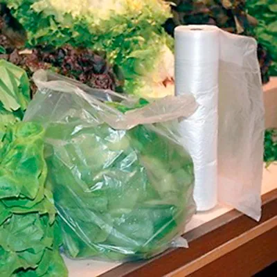 Sac bretelle biodégradable transparent 23 x 6 x 50 cm plastique biosourcé - Rouleau de 400 sacs - Sacs plastique bretelles-3