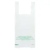 Sac bretelle biodégradable transparent 23 x 6 x 50 cm plastique biosourcé - Rouleau de 400 sacs - Sacs plastique bretelles
