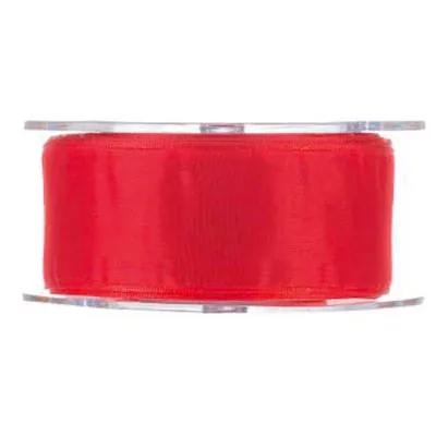 Ruban organza Rouge 40 mm x 20 m - Ruban emballage cadeau - Rubans cadeaux, Rubans tissu, Cordons