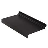 Tablette métal pour panneau rainuré avec rebord 25 x 12 x 2,5 cm - Gris martelé - Tablettes pour panneaux rainurés