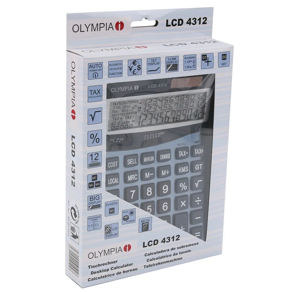 Calculatrice de bureau OLYMPIA LCD 4312 - Calculatrices-2