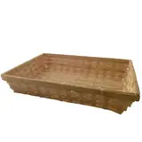 Corbeille bambou rectangulaire naturel 36 x 26 x 7 cm, paquet de 10