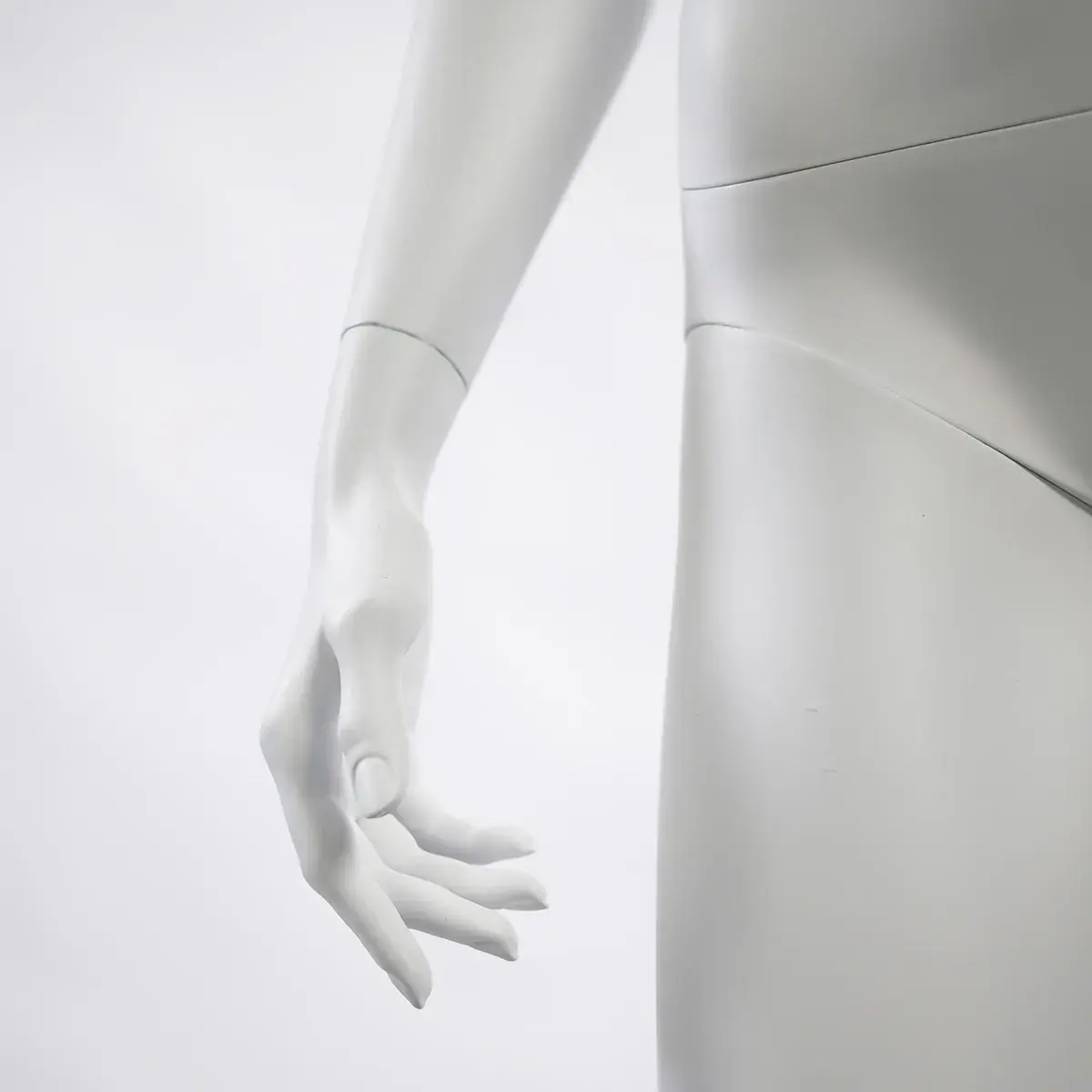 Mannequin femme, sans tête, bras le long du corps H 164 cm Fibre de verre - Blanc - Mannequins femmes-5
