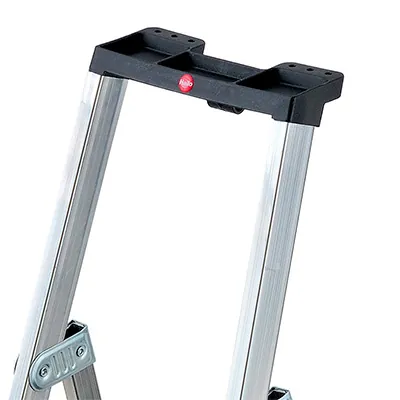 Escabeau 8 marches 150 kg 3,64 m gris alu - Escabeaux-2