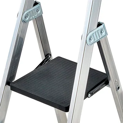 Escabeau 8 marches 150 kg 3,64 m gris alu - Escabeaux-6