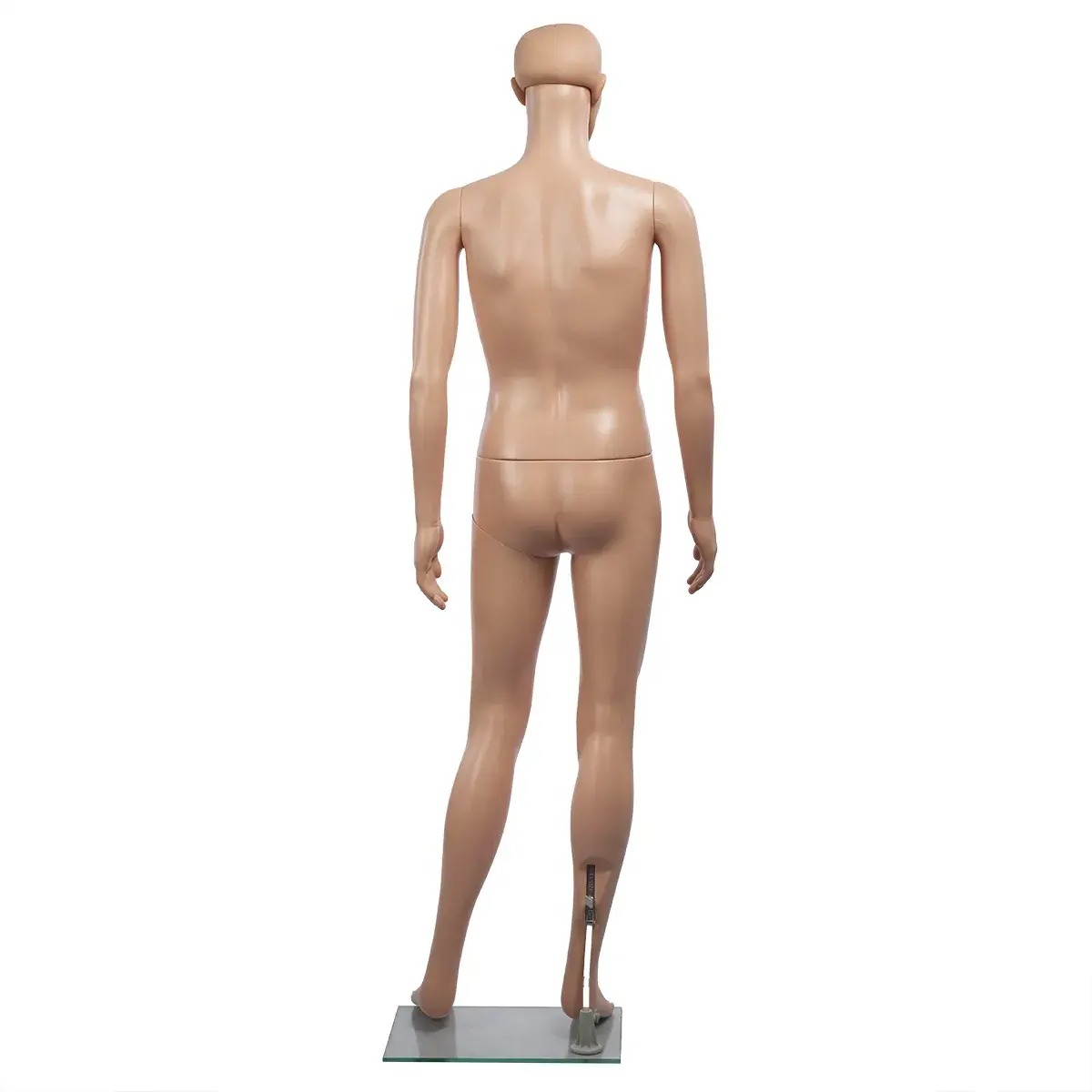 Mannequin homme sans perruque bras le long du corps H 185 cm Plastique - Chair - Mannequins hommes-3