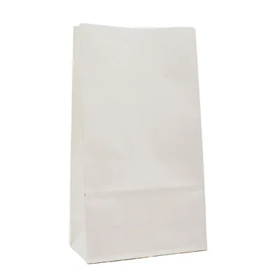 Sac SOS kraft blanc 13,5 x 7 x 24 cm 75 g/m² – Sac kraft sans poignée - Lot de 250 - Sacs SOS