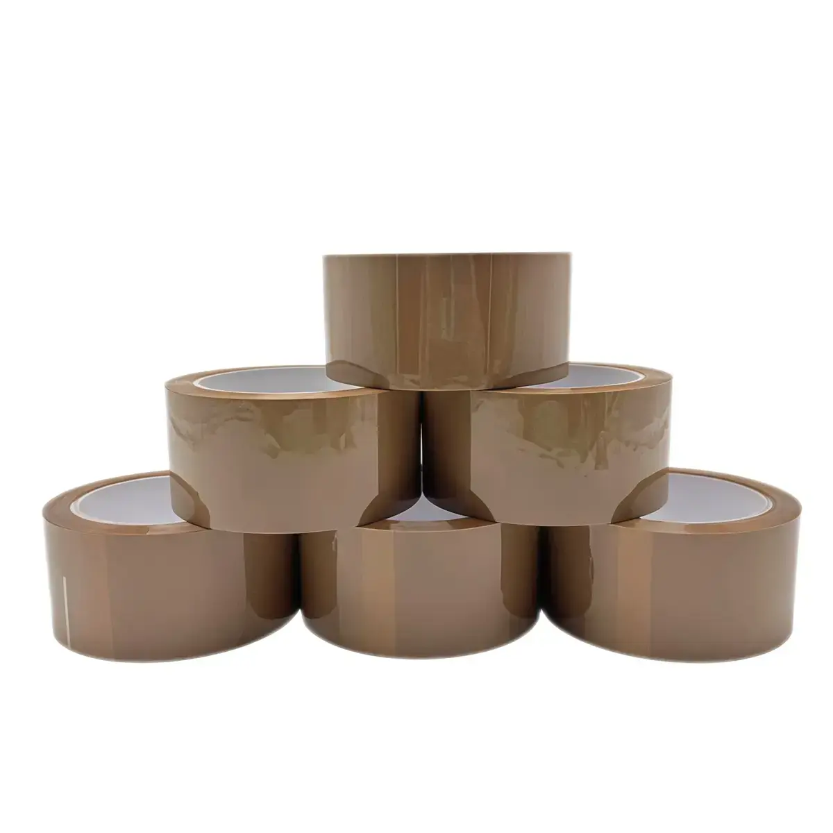 Ruban adhésif polypropylène silencieux havane 50 mm x 66 m - Ruban adhésif emballage - Lot de 6 - Rubans adhésifs et dévidoirs-2