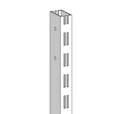 Montant 2 faces double perforation pas de 50 mm - Ligne Store blanc pas de 50 mm-2