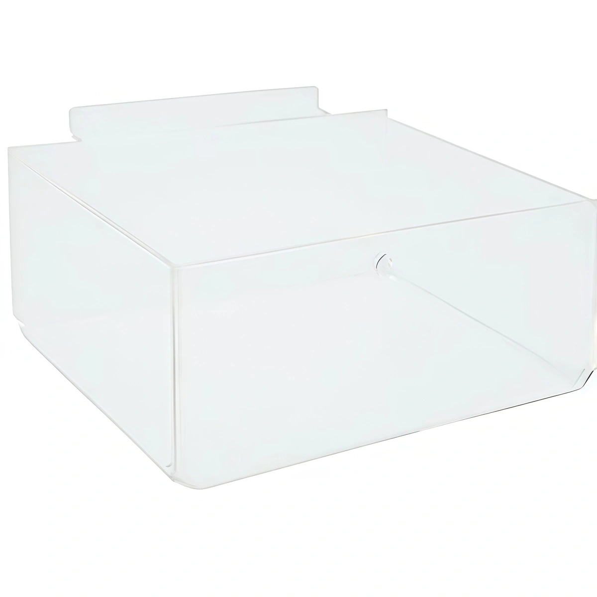 Présentoir plexi pour panneau rainuré 20,5 x 15,5 x 8,5 cm - Boîte plexi - Bac plexi - Bacs pour panneaux rainurés