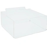 Présentoir plexi pour panneau rainuré 20,5 x 15,5 x 8,5 cm - Boîte plexi - Bac plexi - Bacs pour panneaux rainurés