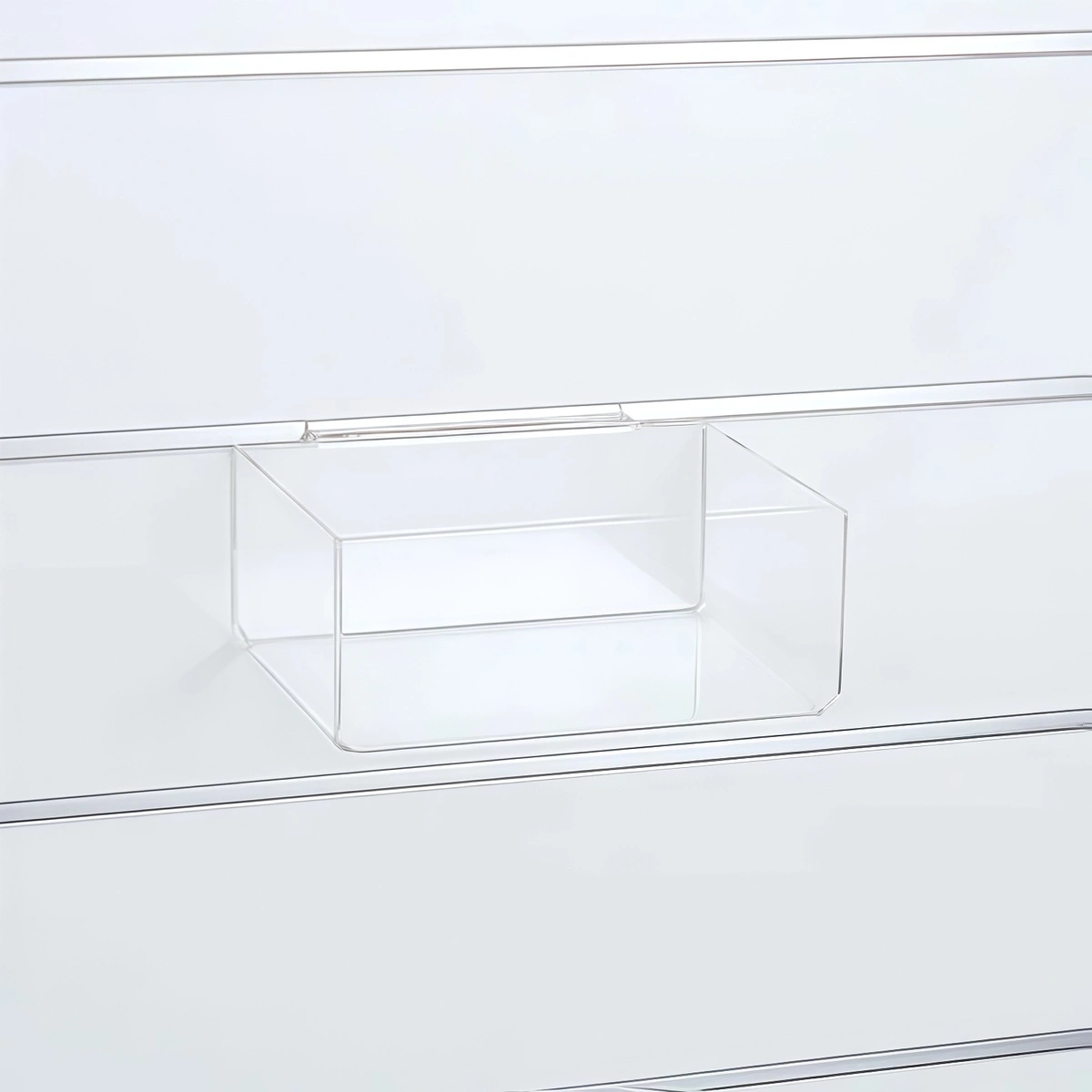 Présentoir plexi pour panneau rainuré 20,5 x 15,5 x 8,5 cm - Boîte plexi - Bac plexi - Bacs pour panneaux rainurés-2