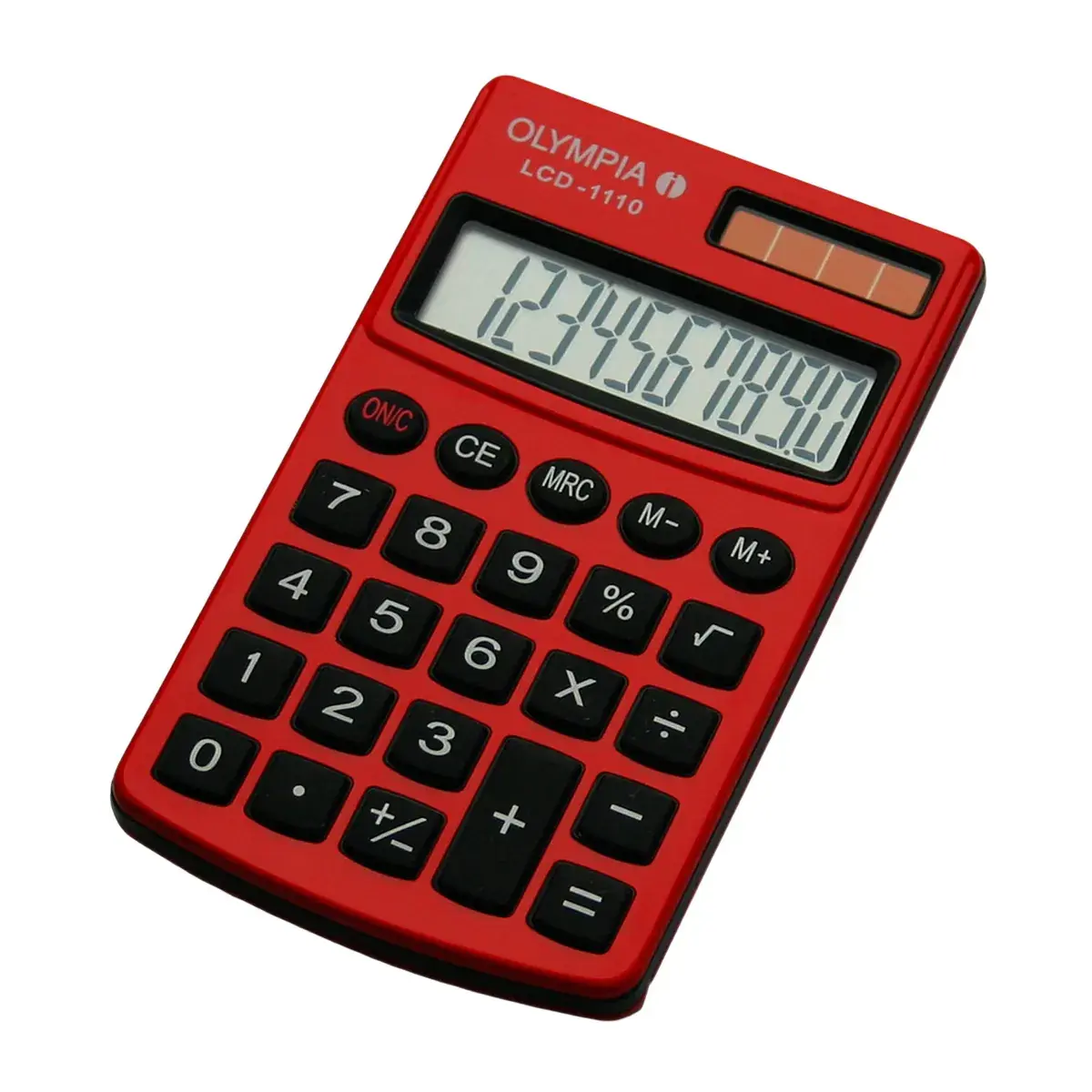 Calculatrice de poche 10 chiffres OLYMPIA LCD 1110 - Rouge - Calculatrices imprimantes, Calculatrices de bureau, Calculatrices de poches