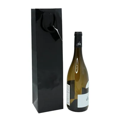 Sacs pelliculés brillants 1 bouteille - Sacs pour bouteilles de vin-3