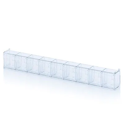 Bac 9 tiroirs basculants transparent 60 x 6,2 x 7,7 cm - Bac-tiroir basculant - Bloc 9 tiroirs basculants - Blocs tiroirs-2