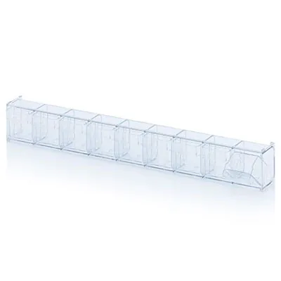 Bac 9 tiroirs basculants transparent 60 x 6,2 x 7,7 cm - Bac-tiroir basculant - Bloc 9 tiroirs basculants - Blocs tiroirs-3