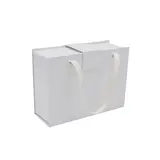 Boîtes cadeaux aimantées - blanc mat - 25 x 18 x 8,5 cm – Paquet de 5 - Boites aimantées