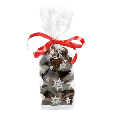 Sachet polypro Noël Flocons blancs fond carton argenté 10 x 22 cm 35µ - Sachet confiserie Noël - Sachet bonbons Noël - Lot de 100 - Sachets bonbon, Sachets confiserie-3