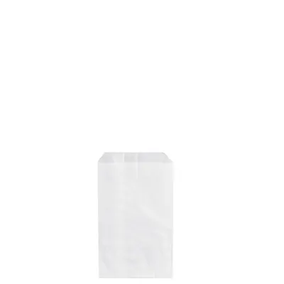 Sachet papier kraft blanc 8 x 12 cm - Sachet plat - Lot de 1000 - Sachets papier blanc