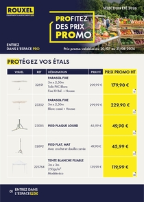 Promos matériel de marché 2026