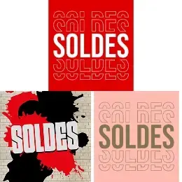 Affiches Soldes, Panneaux soldes