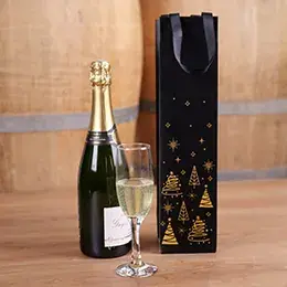 Sacs et coffrets bouteilles Noël