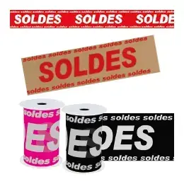 Banderoles soldes et déstockage