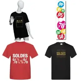T-shirts imprimés pour mannequin vitrine