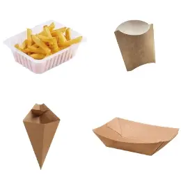 Barquettes frites, Cornets frites