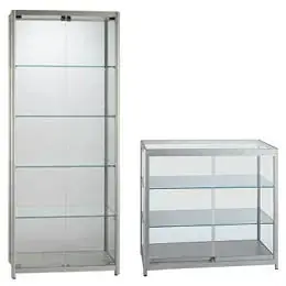 Vitrines alu tablettes réglables