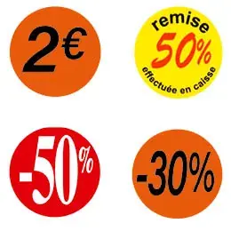 Pastilles Soldes, Stickers promotionnels