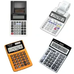 Calculatrices imprimantes, Calculatrices de bureau, Calculatrices de poches