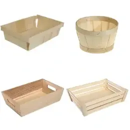 Barquettes bois, Cagettes bois, Paniers bois