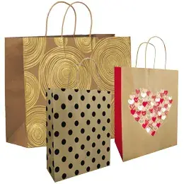 Sacs kraft à motifs