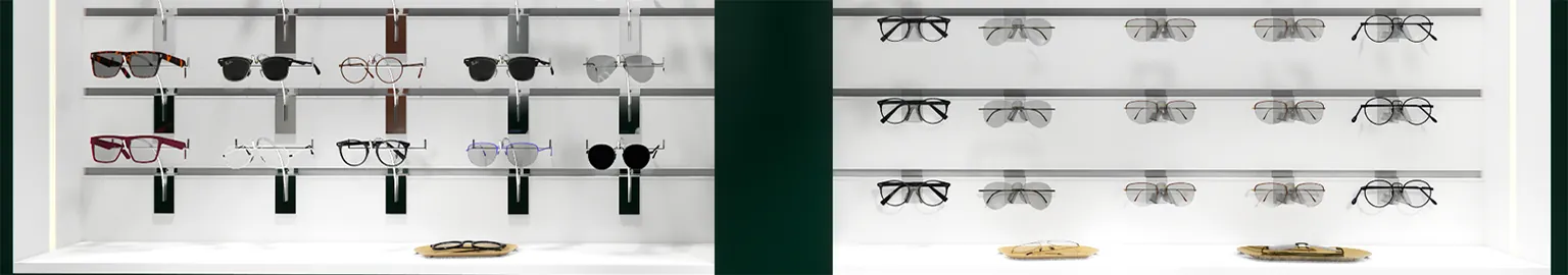 Supports lunettes, Présentoirs casquettes et Supports divers